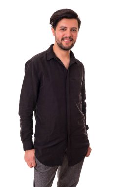 genç bir adam stüdyo çekim