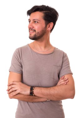 genç bir adam stüdyo çekim