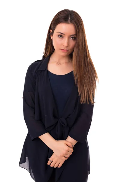 Young woman posing in studio — Stock Photo, Image