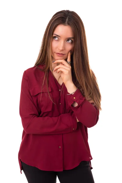 Mujer joven posando en estudio — Foto de Stock