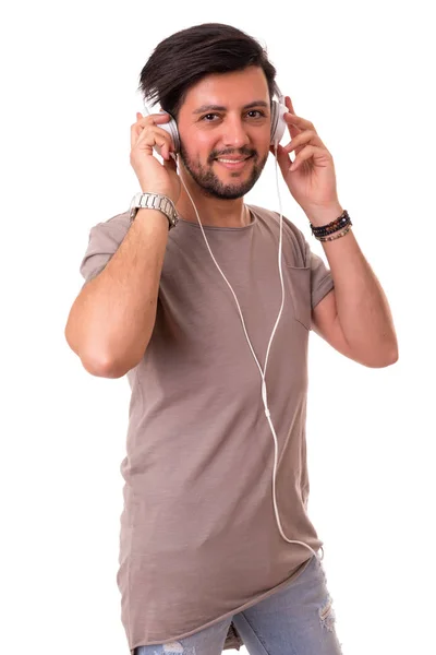 Hombre escuchando música — Foto de Stock