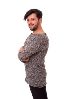 genç bir adam stüdyo çekim