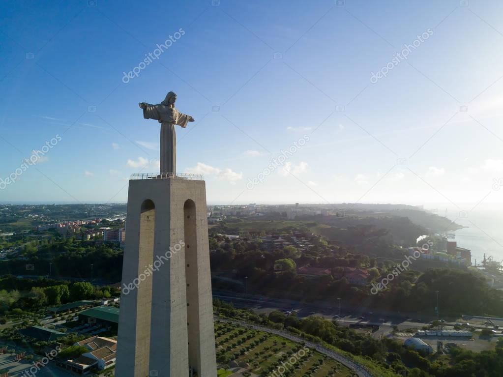 Aerial view of the statue of 