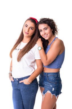 İki arkadaş Studio poz