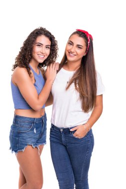 İki arkadaş Studio poz