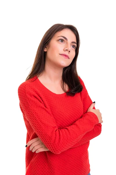 Studio Shot Van Een Mooie Jonge Casual Vrouw — Stockfoto