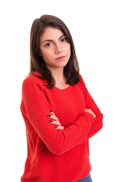 Woman Posing Her Back Faced Camera — Stock Photo, Image