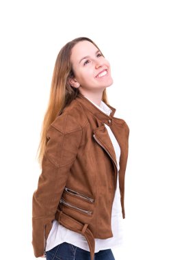 Stüdyo çekim genç casual kadın