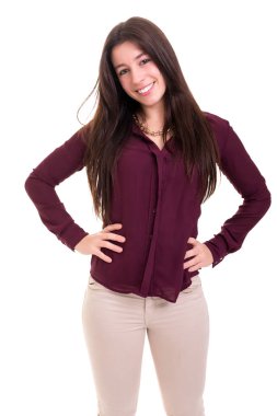 Stüdyo çekim genç casual kadın