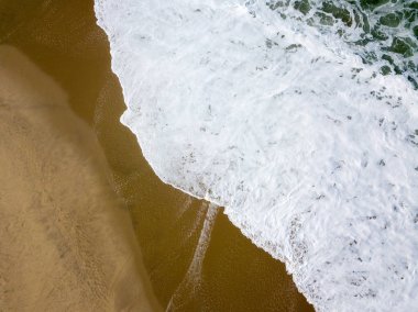 Drone görünümü, güzel Portekizce beach, Costa Nova yapmak Prado - Aveiro