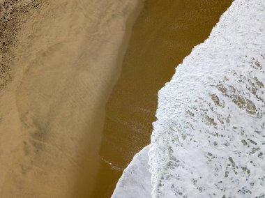 Drone görünümü, güzel Portekizce beach, Costa Nova yapmak Prado - Aveiro
