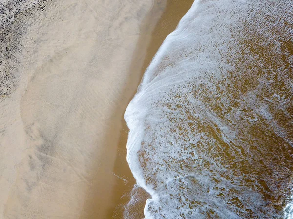 Drone Udsigt Smukke Portugisiske Strand Costa Nova Prado Aveiro - Stock-foto