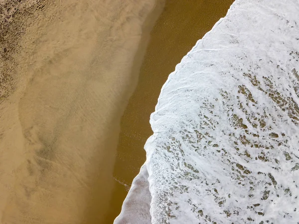 Nézd Szép Portugál Costa Nova Strandjától Prado Aveiro Drone — Stock Fotó