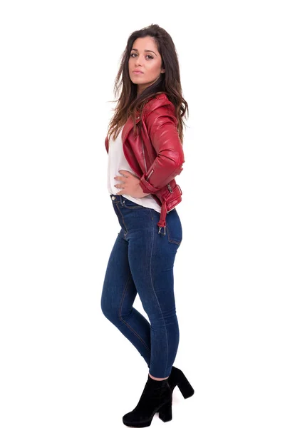 Studio Shot Beautiful Young Casual Woman — Stock Photo, Image