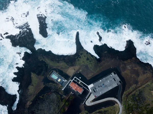 Birdeye View Ferraria Spa Island Sao Miguel Azores — 스톡 사진