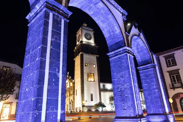 Исторический Вход Portas Cidade Деревню Ponta Delgada Азорских Островах Португалия — стоковое фото