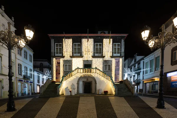 Sao Miguel Azores Portugal Ноября 2019 Года Ночь Ponta Delgada — стоковое фото