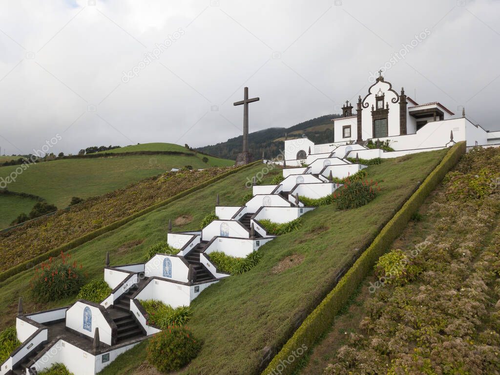 Vila Franca do Campo, Portugal: Ermida de Nossa Senhora da Paz. Our Lady of Peace Chapel in Sao Miguel island, Azores.