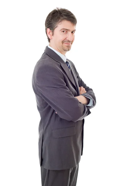 Портрет молодого бізнесмена ізольовано на білому — стокове фото