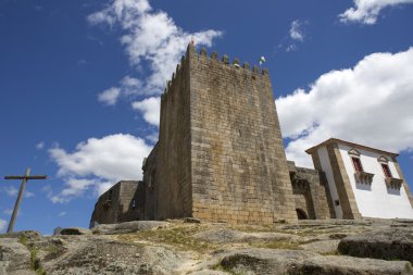 Belmonte castle. Tarihi köy Portekiz, Covilha yakınındaki
