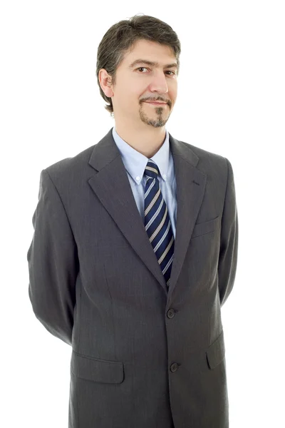 Homem de negócios retrato isolado no branco — Fotografia de Stock