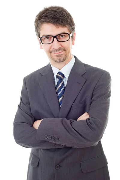 비즈니스 남자 초상화 흰색 절연 — 스톡 사진