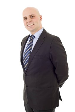 genç iş adamı portre üzerinde beyaz izole