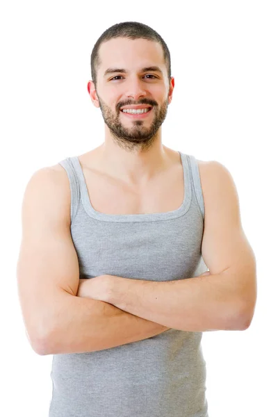 Young business man portrait isolated on white — Stock Photo, Image