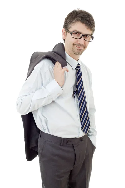 Joven hombre de negocios retrato aislado en blanco —  Fotos de Stock