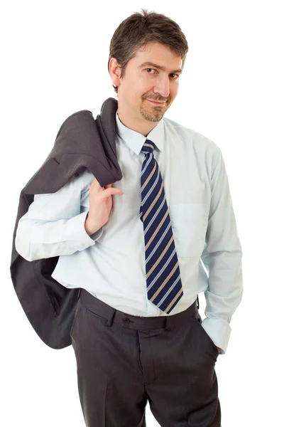 Young business man portrait isolated on white — Stock Photo, Image