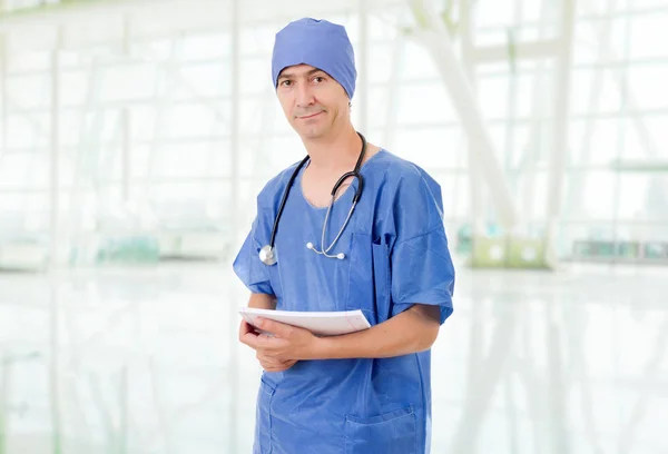 Happy male doctor at the hospital — Stock Photo, Image