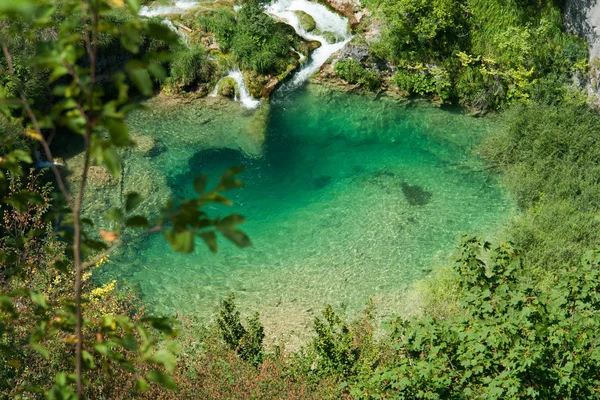Vue dans le parc national des lacs de Plitvice, Croatie — Photo