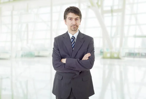 Bored business man thinking, at the office — Stock Photo, Image