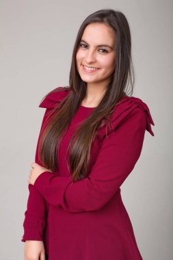 genç güzel kadın kapatmak dikey