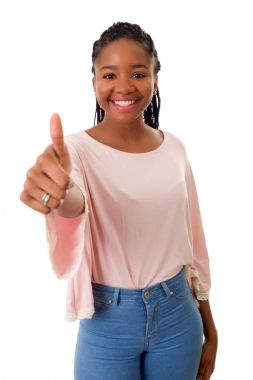 Yaşasın, izole genç Afrika kadın