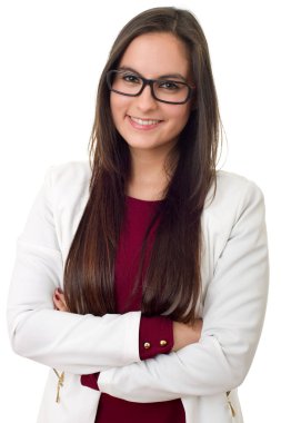 genç iş kadını portre izole