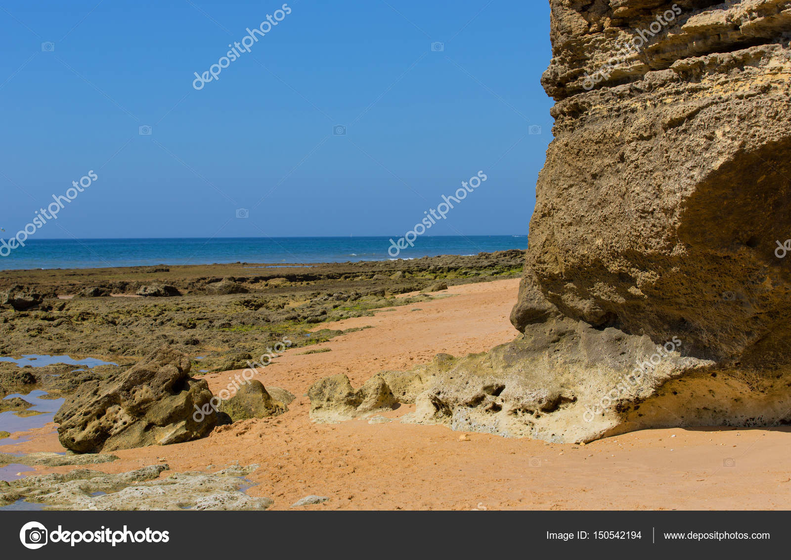 Belle Plage à Albufeira Algarve Sud Du Portugal
