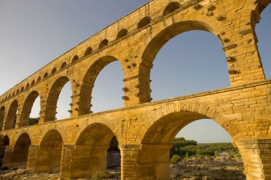 Pont du gard, Güney Fransa yakınındaki NIMES Roma su kemeri