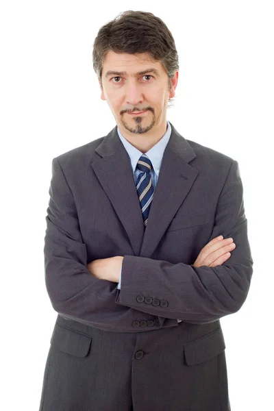 Young business man portrait isolated on white — Stock Photo, Image