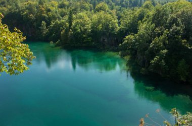 Hırvatistan 'ın Plitvice Gölleri Ulusal Parkı manzarası