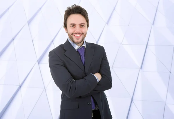 Retrato de homem de negócios feliz no escritório — Fotografia de Stock