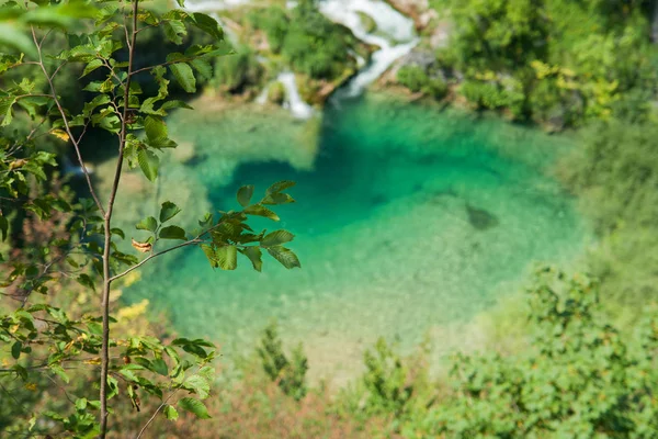 Vista en el Parque Nacional de los Lagos de Plitvice, Croacia —  Fotos de Stock