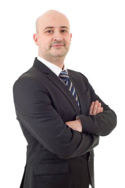 genç iş adamı portre üzerinde beyaz izole