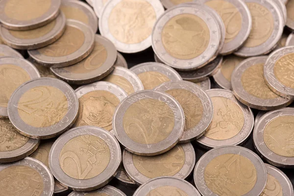 Avro paralarının büyük bir kısmının üst görünüm resmini kapat. 