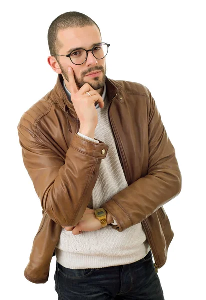 düşünme, izole casual adam