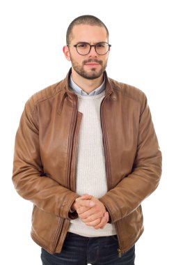 düşünme, izole genç casual adam