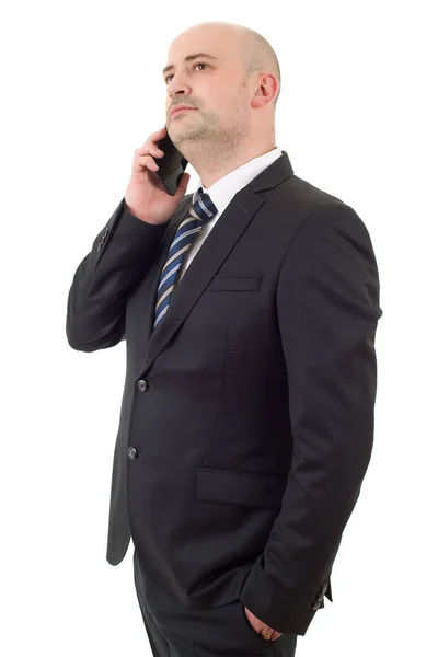 Affärsman i telefon, isolerade — Stockfoto