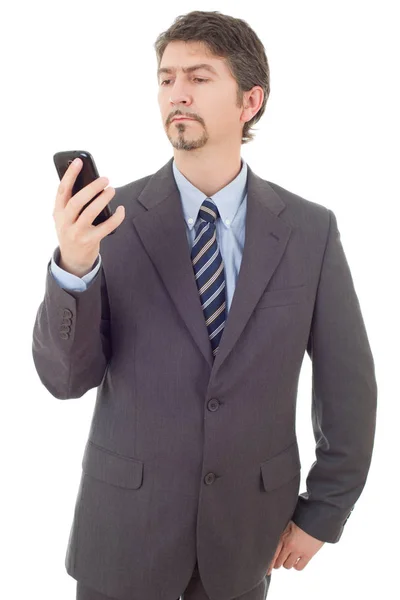 Hombre de negocios en el teléfono, aislado — Foto de Stock