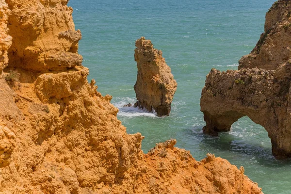 葡萄牙阿尔加维拉各斯Ponta da Piedade悬崖 — 图库照片