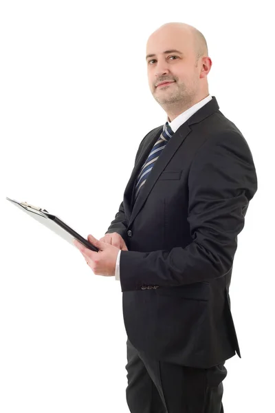 Joven hombre de negocios retrato aislado en blanco —  Fotos de Stock